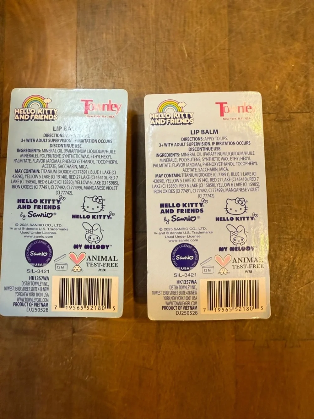 Hello Kitty Pink and Blue Lip Balm Duo